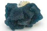 Blue, Cubic/Octahedral Fluorite Encrusted Quartz - Inner Mongolia #224769-1